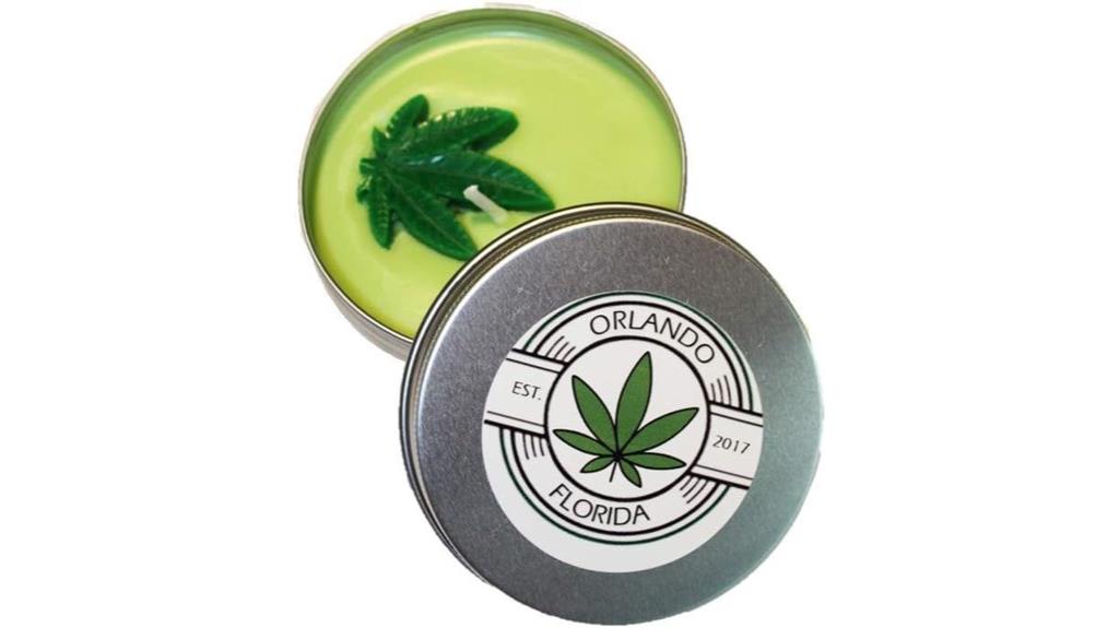 cannabis scented soy candle