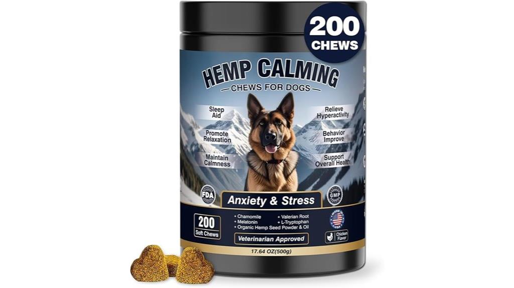 dog calming chews 200 count