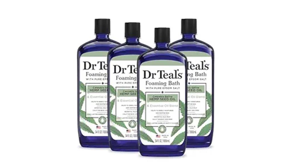 foaming bath with hemp