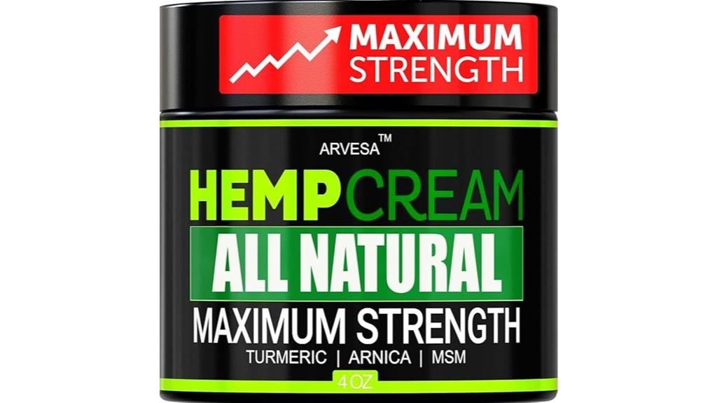 hemp arnica msm cream