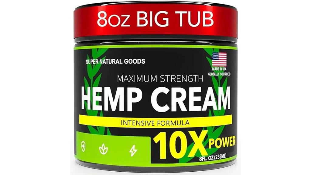 hemp cream 8 oz