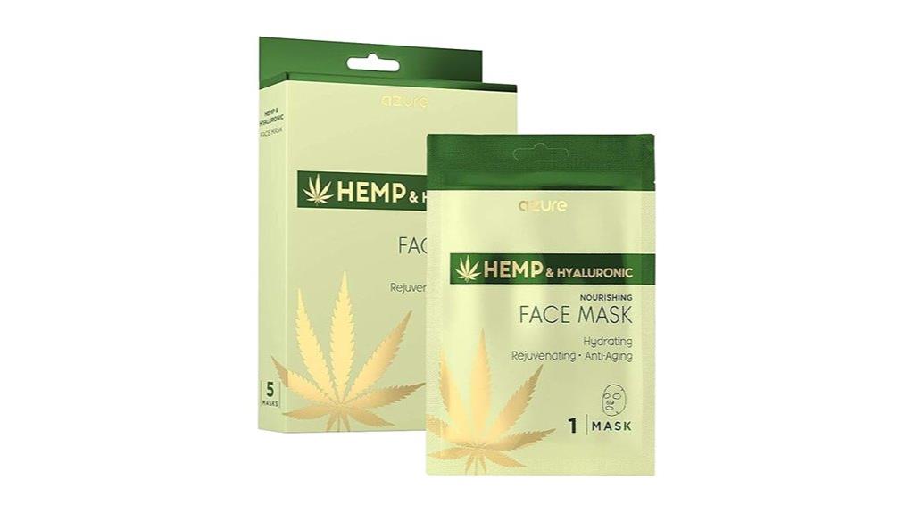 hemp hyaluronic facial masks