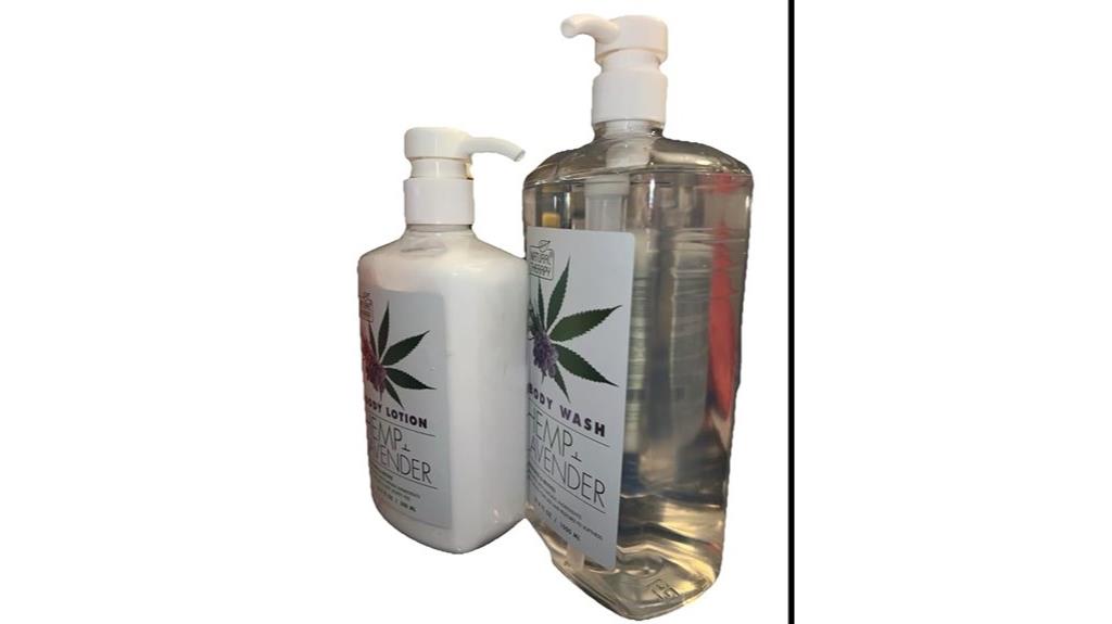 hemp lavender body set