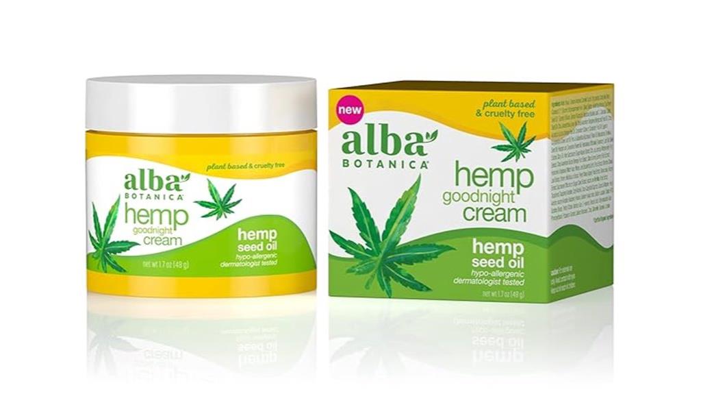 hemp night cream size