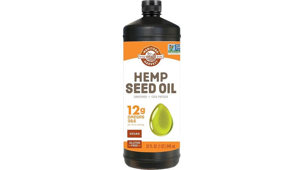 hemp seed oil bottle