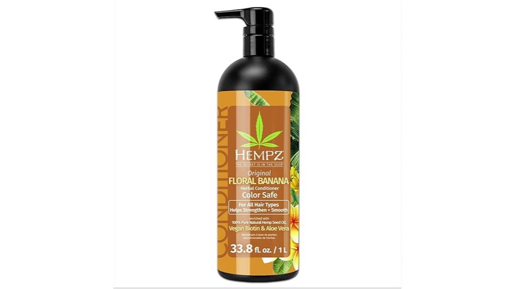large bottle of hemp conditioner