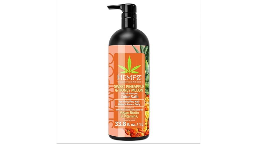 large bottle of hemp shampoo
