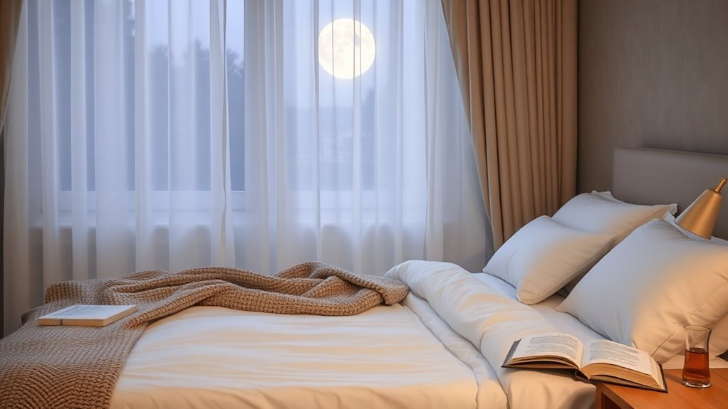 limit evening stimulants and meals