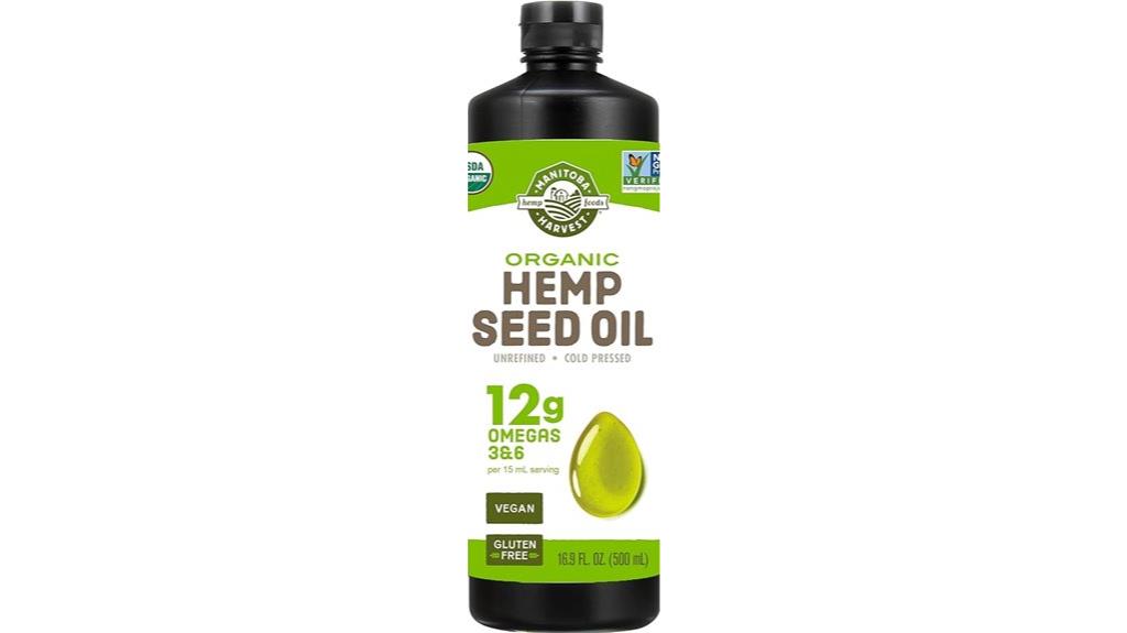 organic hemp oil bottle