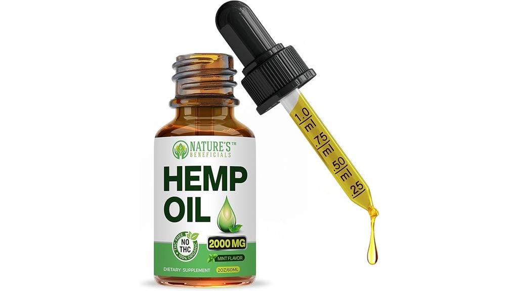 organic hemp oil drops