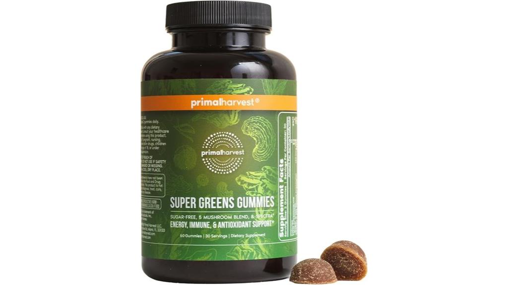 super greens gummies with mushrooms