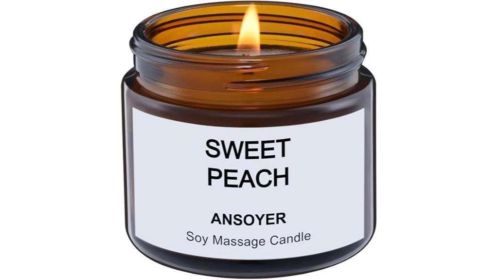 sweet peach massage candle