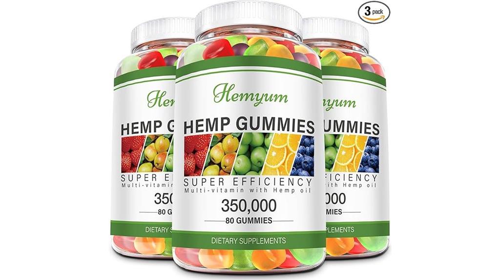 three pack hemp gummies