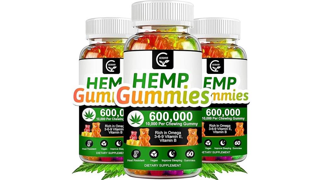 three pack hemp gummies