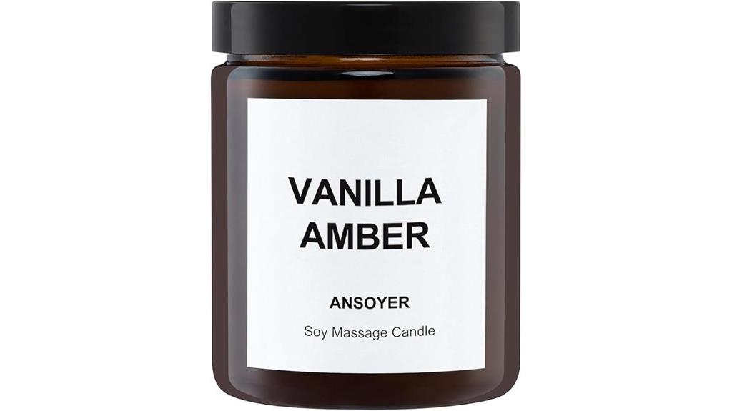 vanilla amber massage candle