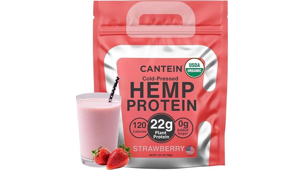 vegan strawberry hemp powder